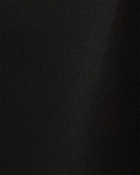 Blouse Sans Manches à Col Montant Drapé