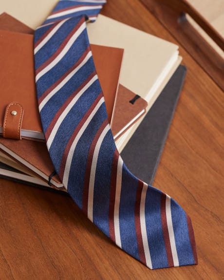 Blue Regular Tie with Stripes