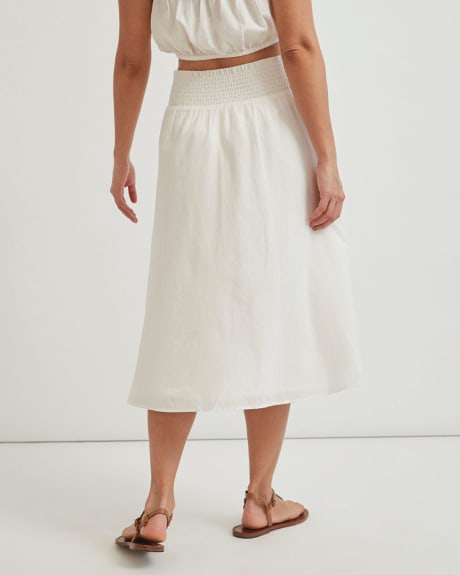 Cotton Voile Pull-On Flare Beach Skirt