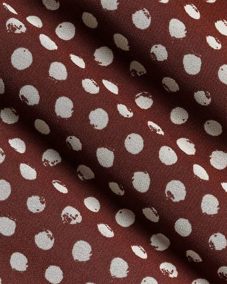 Sleeveless Crew-Neck Chiffon Blouse