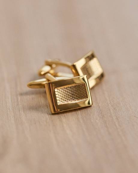 Rectangular Golden Cuff Links