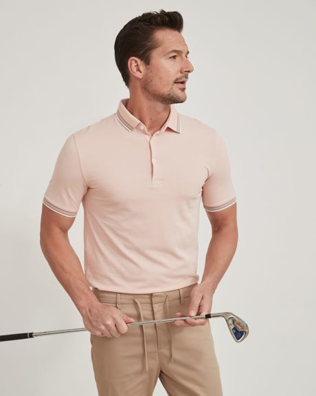 Coolmax (R) Short-Sleeve Polo with Contrast Trims