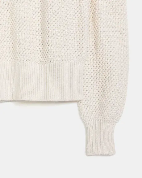 Novelty Fabric Raglan Sleeve Sweater