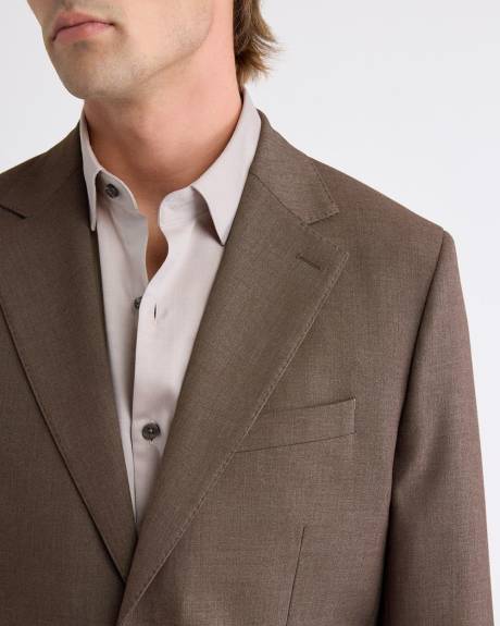 Tailored-Fit Taupe Suit Blazer