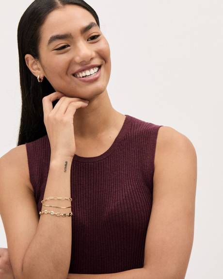 Bracelets en Cha&icirc;nes - Ens. de 3