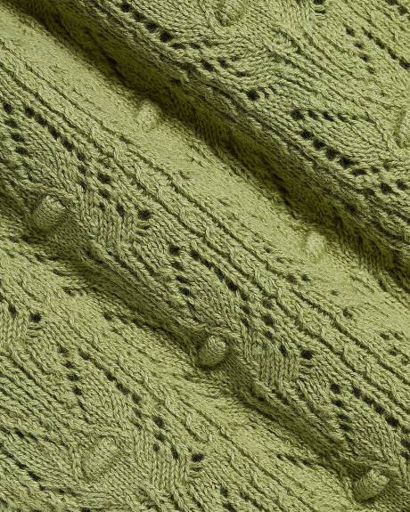 Cardigan en Mailles Crochet&eacute;es &agrave; Manches Courtes