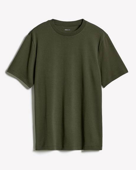 Solid Interlock Cotton Crew-Neck Tee