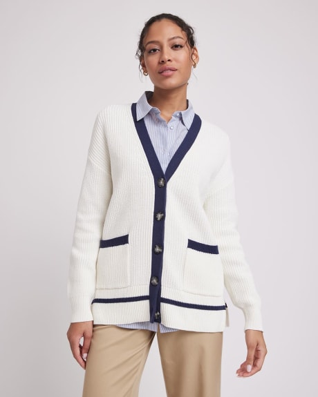 Classic-Fit Cardigan with Pockets