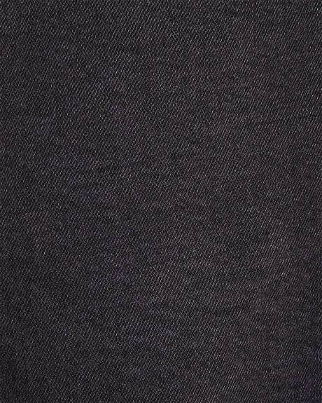 Dark Grey High-Rise Straight-Leg Jeans