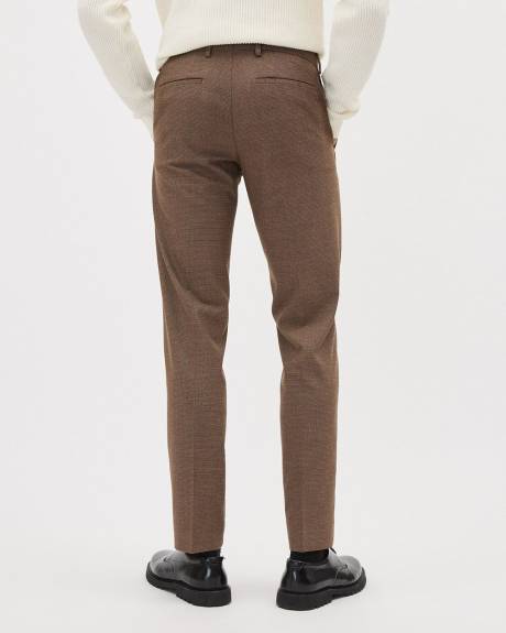 Slim-Fit Bronze Houndstooth Suit Pant