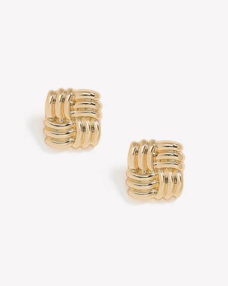 Boucles d'Oreilles Carrées Rétro