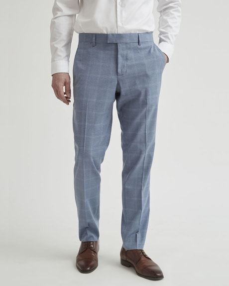 Blue Checkered Suit Pant