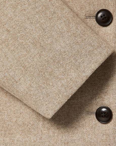 Wool-Blend Funnel-Neck Jacket