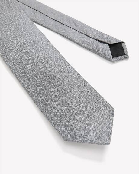 Light Grey Regular Textured Tie