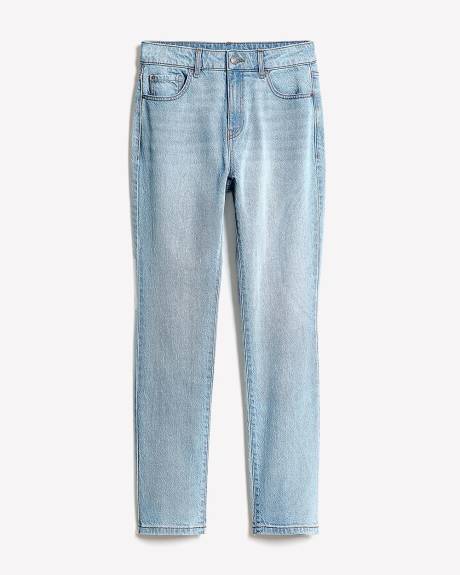 Straight Slim-Leg High-Rise Jeans