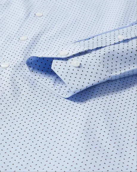 Slim Fit Micro Triangle Print Dress Shirt