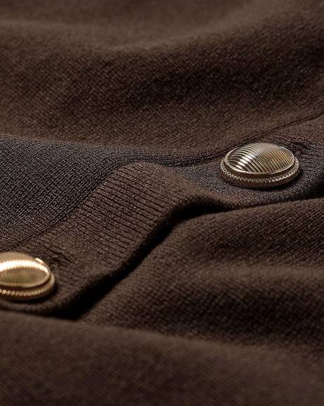 Sleeveless Crew-Neck Mini Sweater Dress