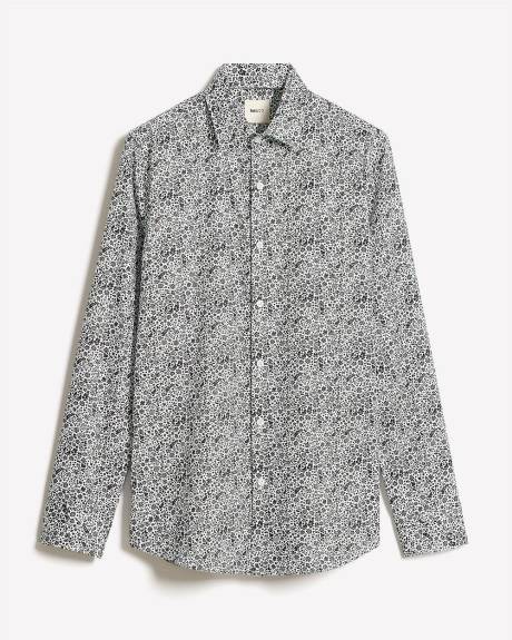 Chemise Habillée à Coupe Étroite à Motif Floral