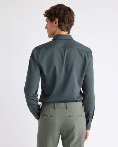 Chemise Habillée Unie à Coupe Étroite en Coton Modal