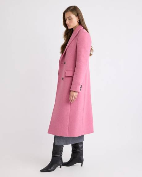 Wool-Blend Long Double-Breasted Coat