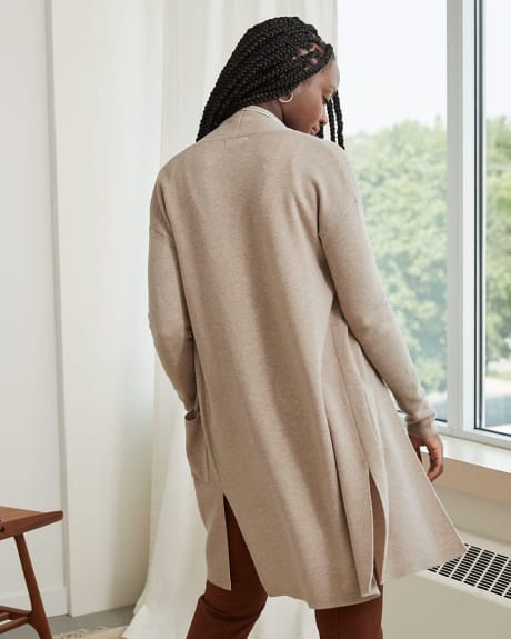 Long Open Cardigan with Pockets