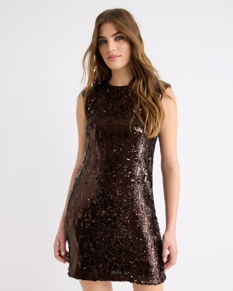 Sleeveless Mini Sequins Cocktail Dress