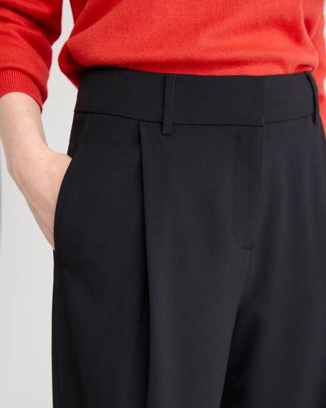 Twill High-Rise Barrel Pant