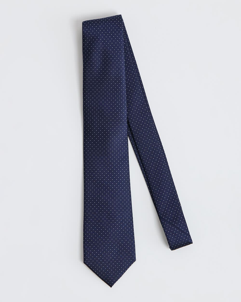 Navy Regular Tie with Dots
