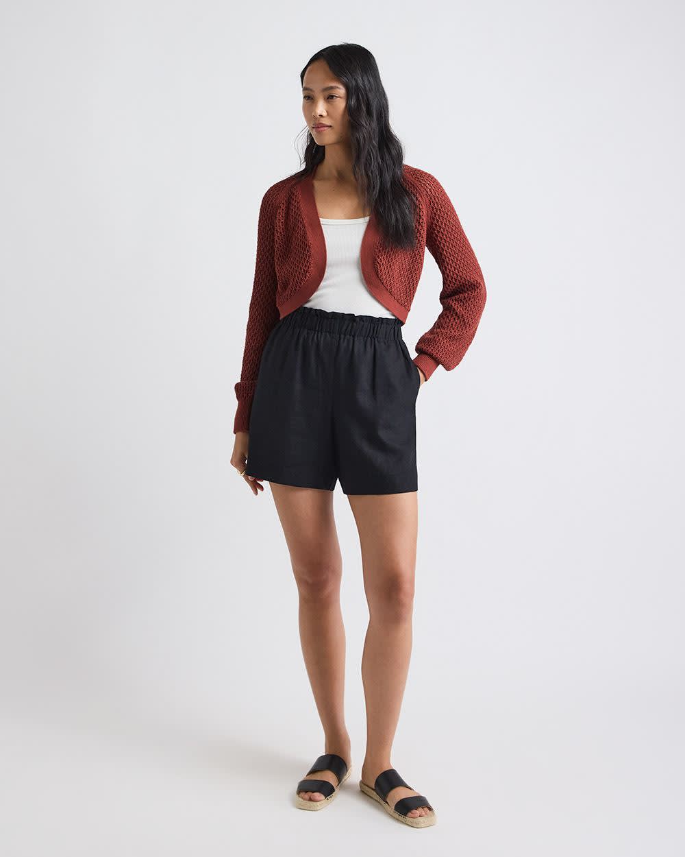 トップス draw darwers Arm Bolero Crop Open Stitch Bolero | Ardene