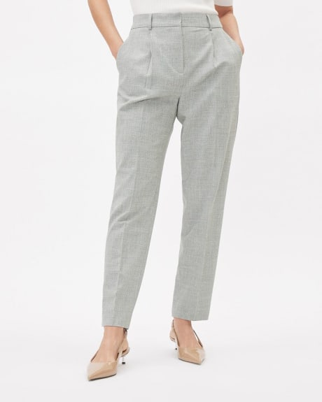 Wide-Leg High-Rise Cropped Twill Pant