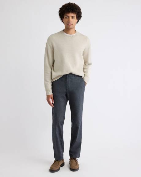 Pantalon Chino Brossé à Coupe Étroite