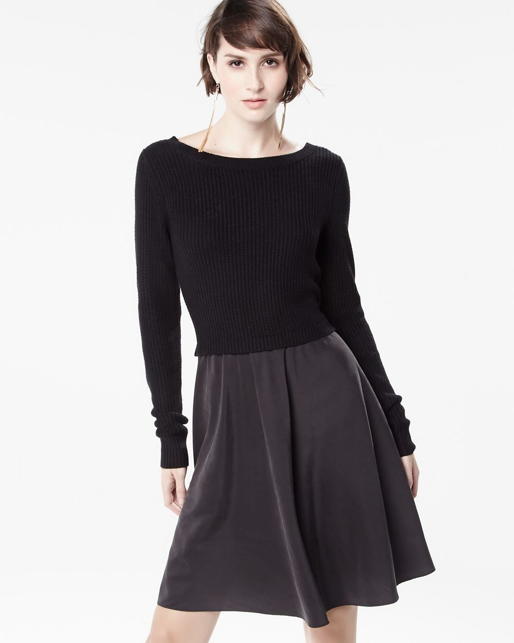 Sweater dress with skater skirt | RW&CO.