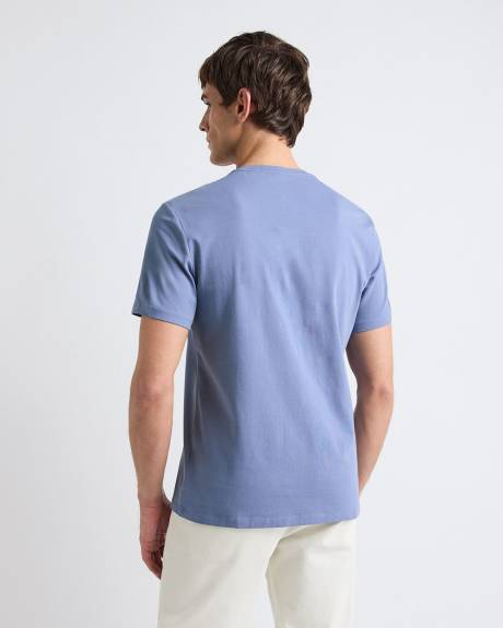 T-Shirt Uni &agrave; Col Rond en Coton Supima (R)