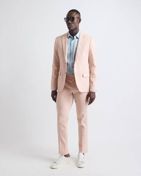 Pantalon de Complet en Lin à Coupe Étroite