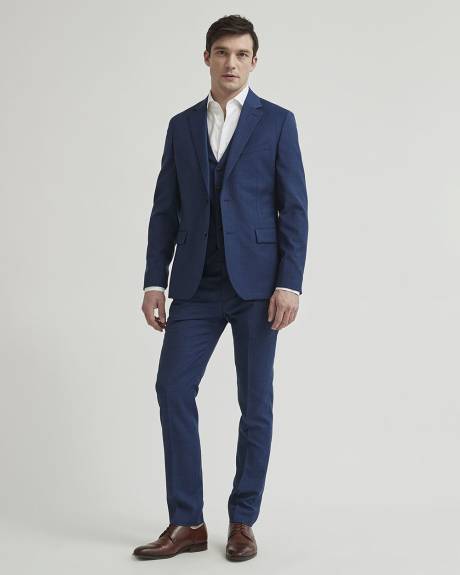 Regular-Fit Medium Blue Wool Essential Blazer
