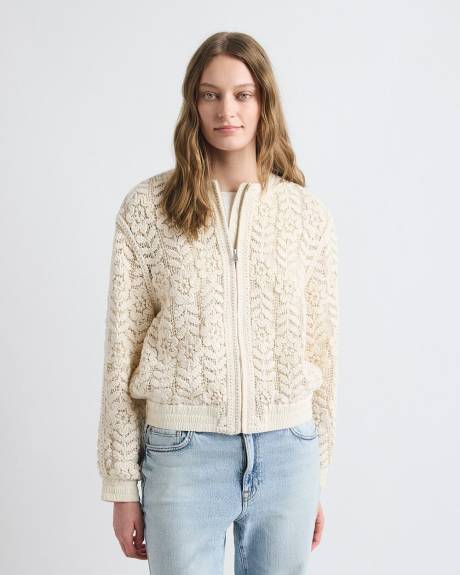 Veste Aviateur Crochet&eacute;e