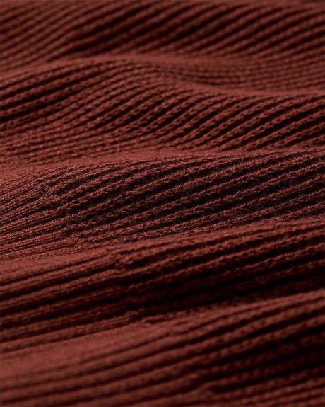 Pull à Manches Longues et Col Rond avec Cachemire