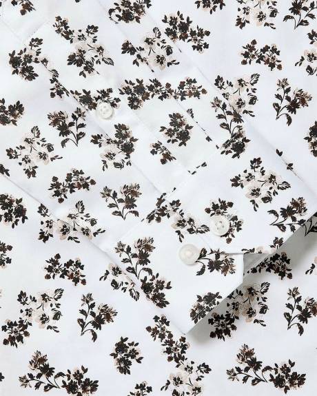 Chemise Habillée à Coupe Étroite à Motif Floral