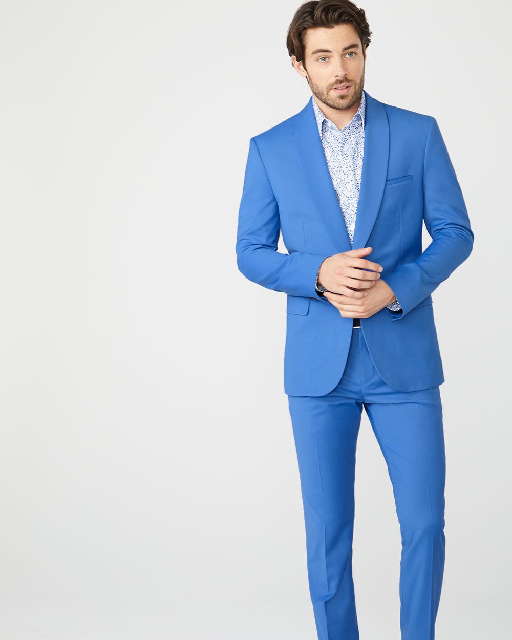 Tailored Fit Bright blue suit blazer | RW&CO.
