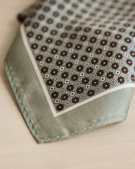 Handkerchief with Micro Geometric Pattern