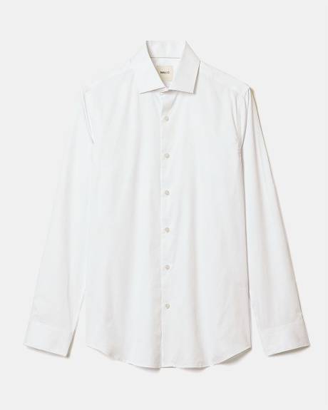 Chemise Habillée Blanche à Coupe Étroite à Détails Brodés