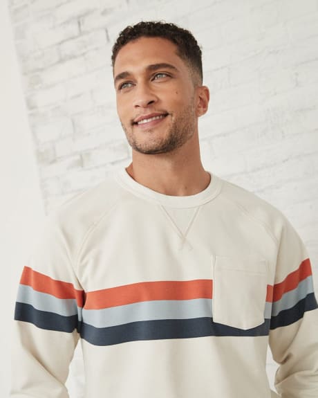 Striped Raglan Sleeve Sweatshirt