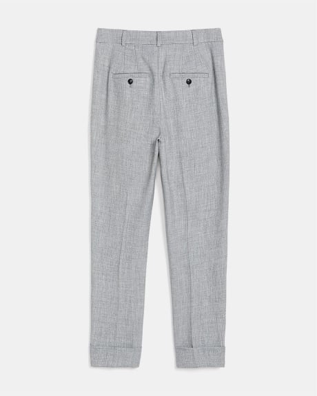 Grey High-Waist Tapered Ankle Pant - 27"
