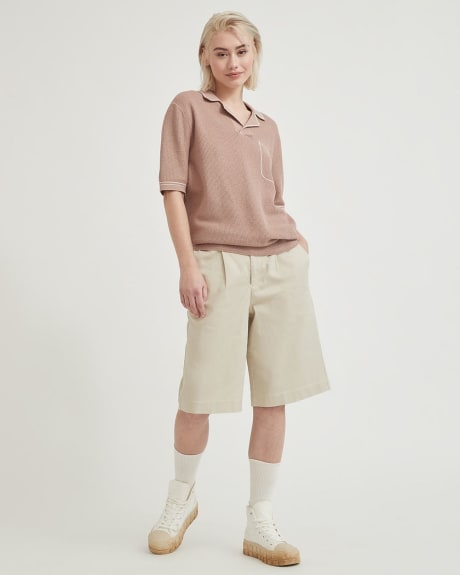Gender-Neutral Short-Sleeve Knit Polo