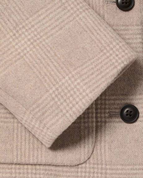 Plaid Wool-Blend Worker Jacket