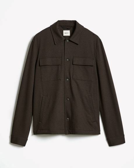 Chocolate Shacket with Chest Pockets