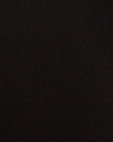 T-Shirt &agrave; Manches Courtes et Col Rond en Tricot Luxueux