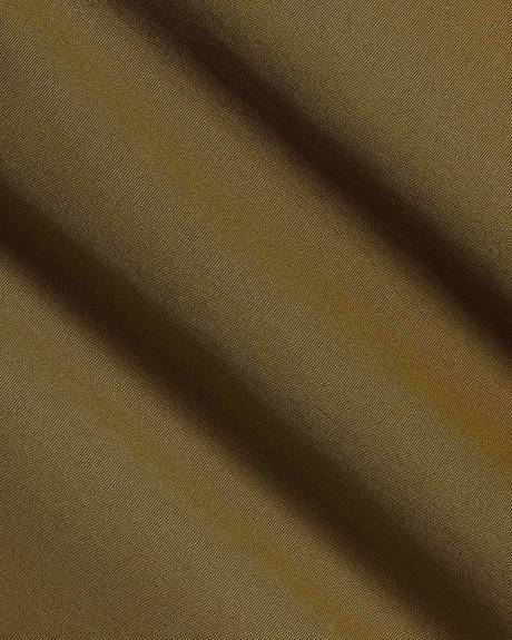 Robe Maxi en Popeline &agrave; Manches Tr&egrave;s Courtes et Col Chemisier