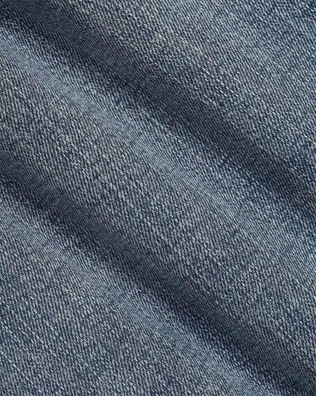 High-Rise Denim Shorts with Raw Hem