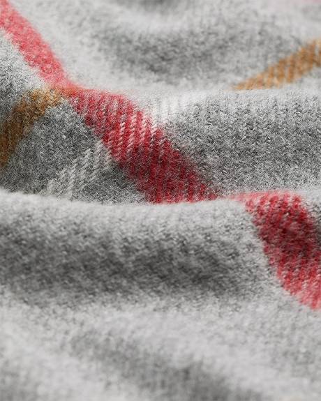 Foulard Carreauté avec Franges